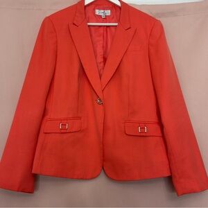 Elegant Coral Suit Jacket